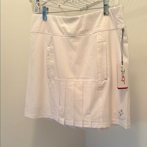White JoFit Golf Skirt with Pleats